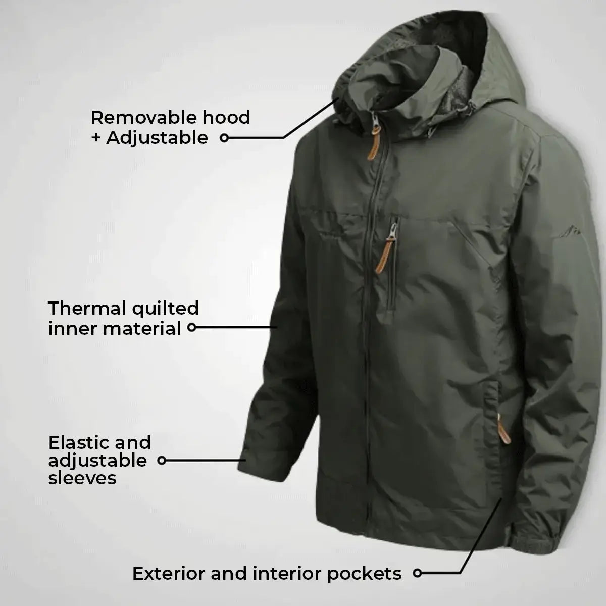 Island® Tactical Military Jacket (+ Free Keychain Flashlight)